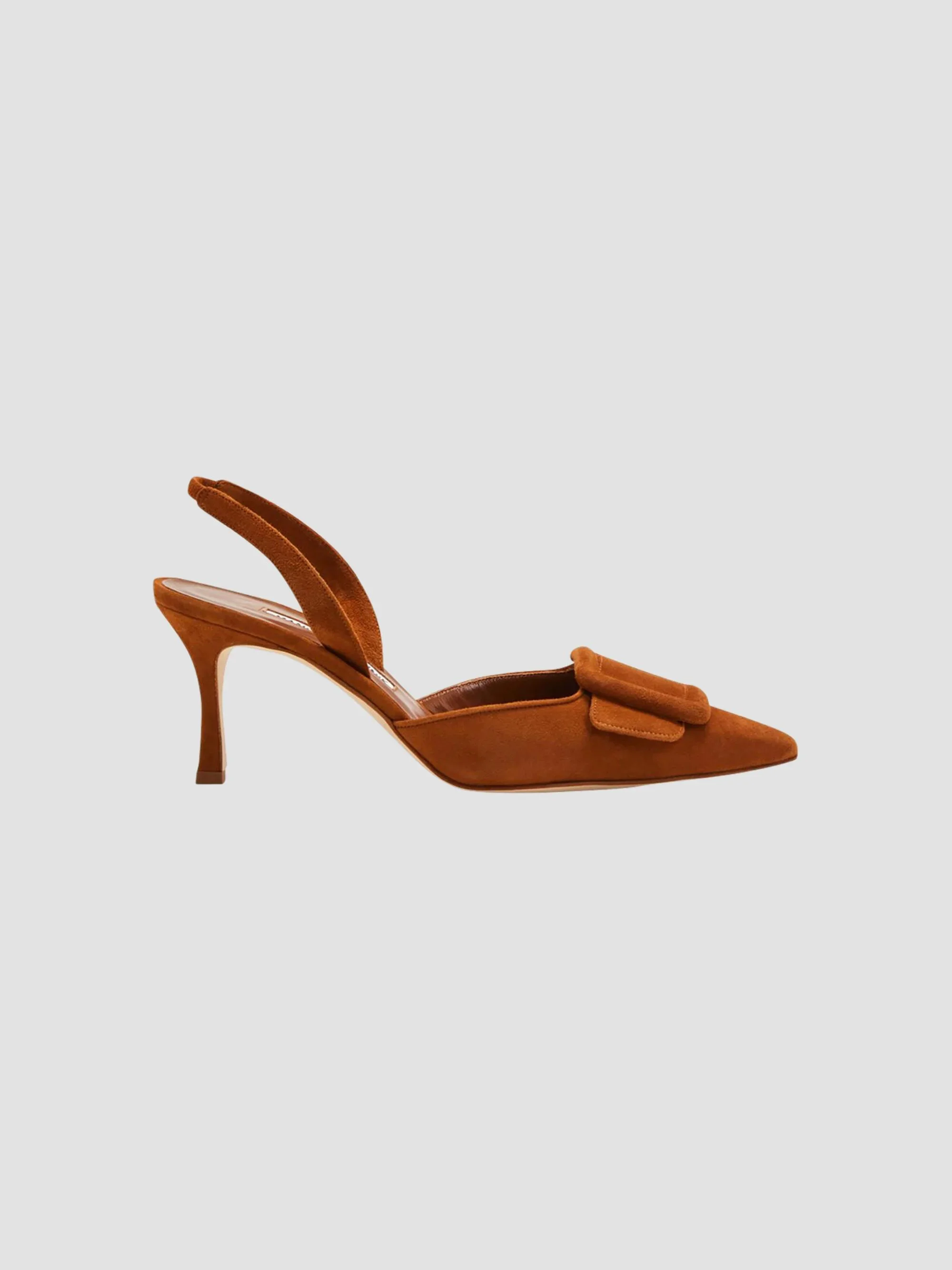 Women's Maysli 70MM Suede Slingback Pumps - Brown - 1