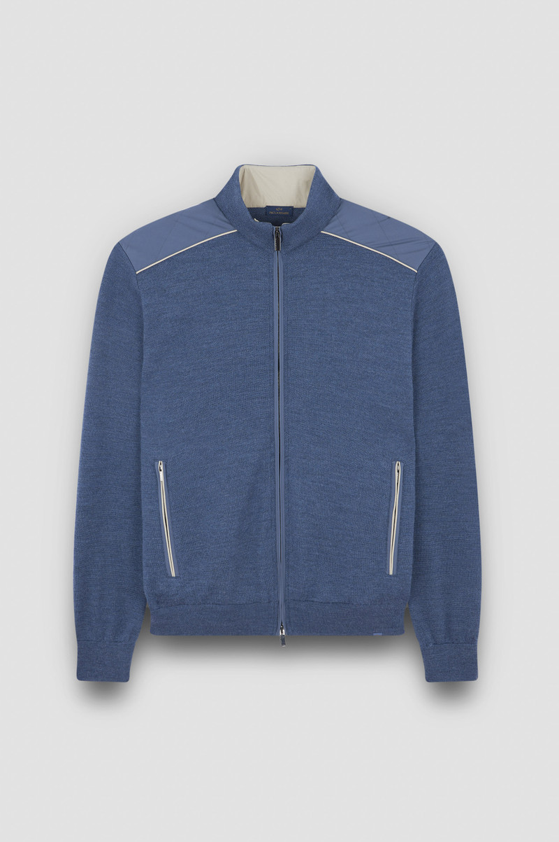 SOFT COOL TOUCH WOOL ZIP-UP SWEATER WITH TYPHOON® PLATINUM DETAILS 1