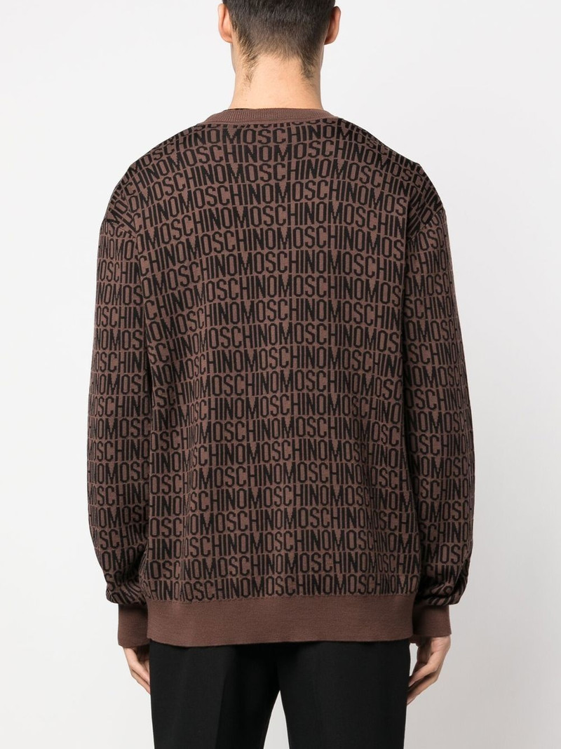 all-over logo knit cardigan 4