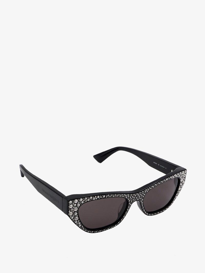 Alexander McQueen Acetate Sunglasses With Rhinestones Detail outlook