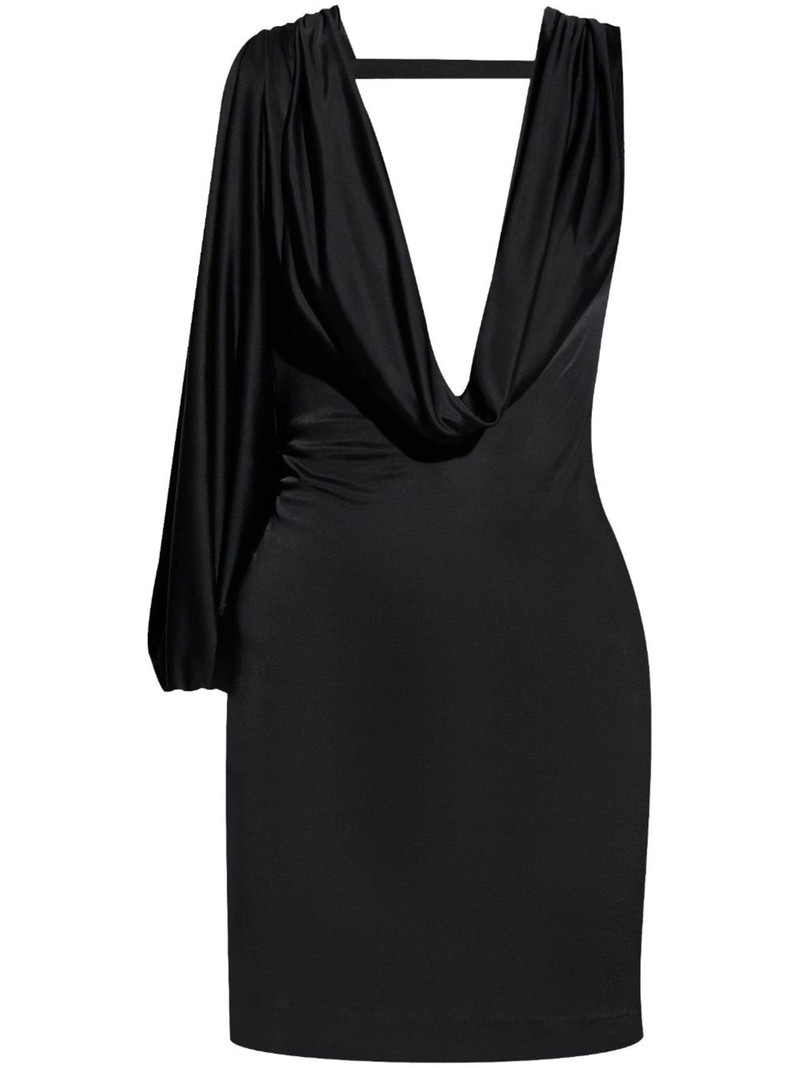 Shiny jersey mini dress 1