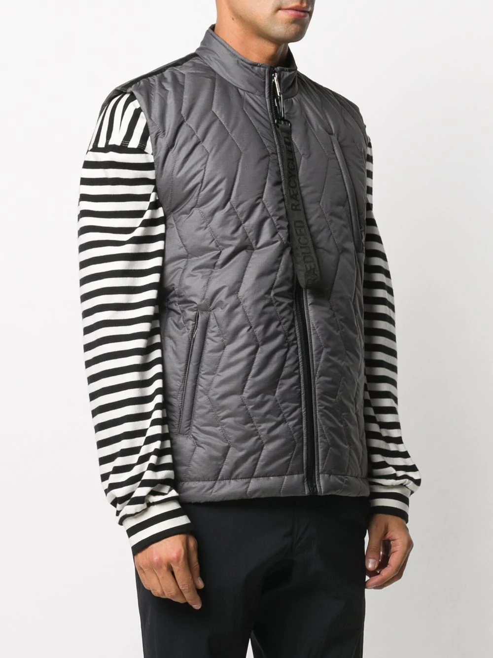 quilted zip-up gilet - 3