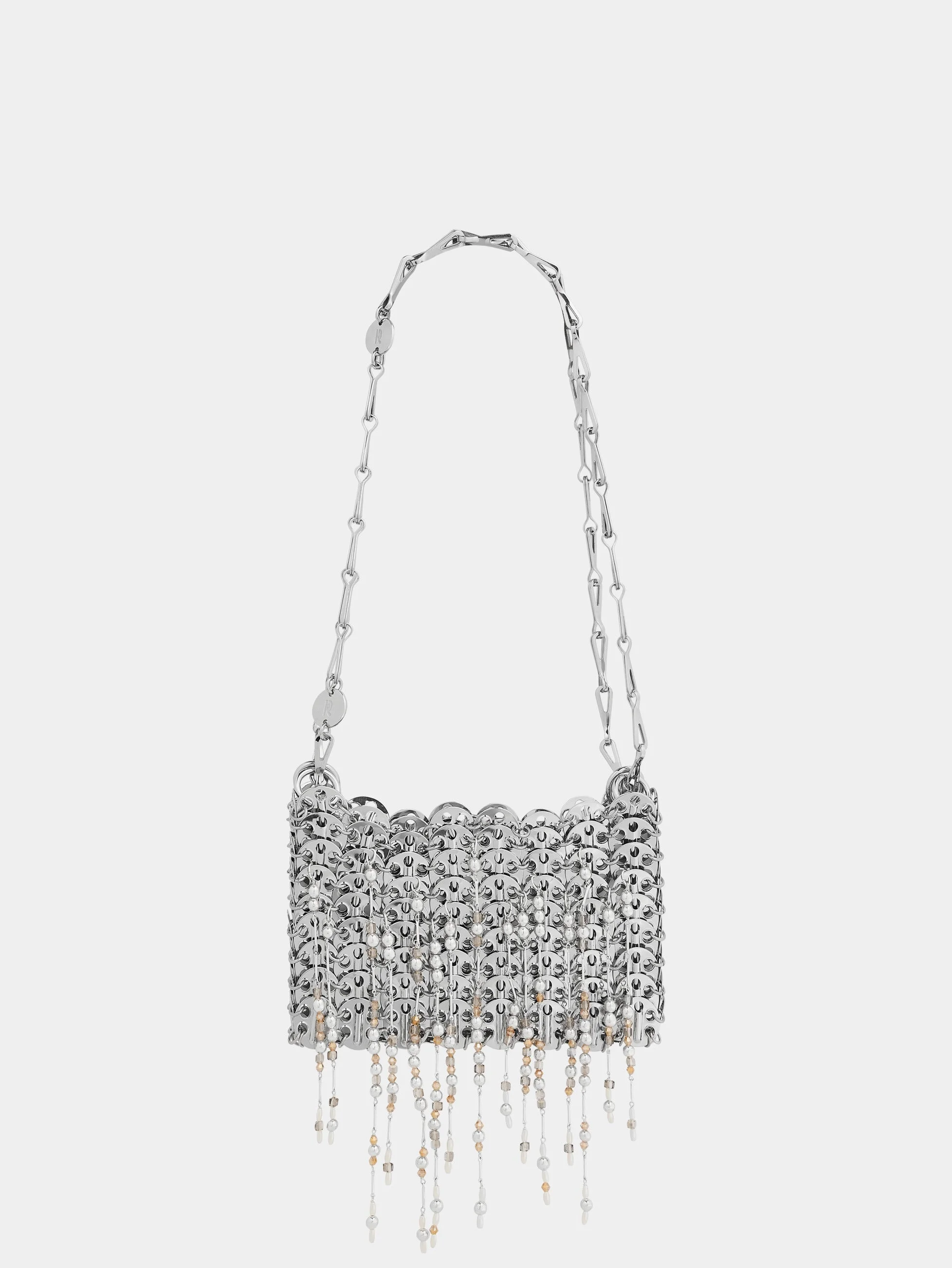 1969 NANO SILVER BAG WITH PEARL FRINGES - 1