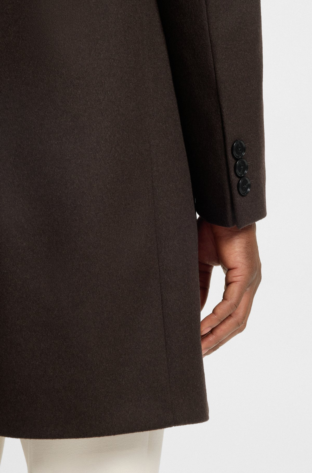 REGULAR-FIT WOOL AND CASHMERE COAT - 6