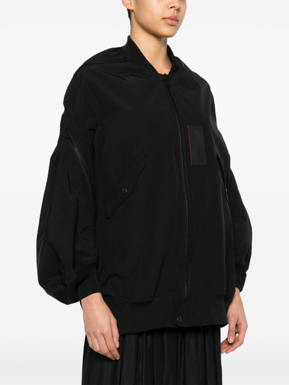 puff-sleeve bomber jacket - 3