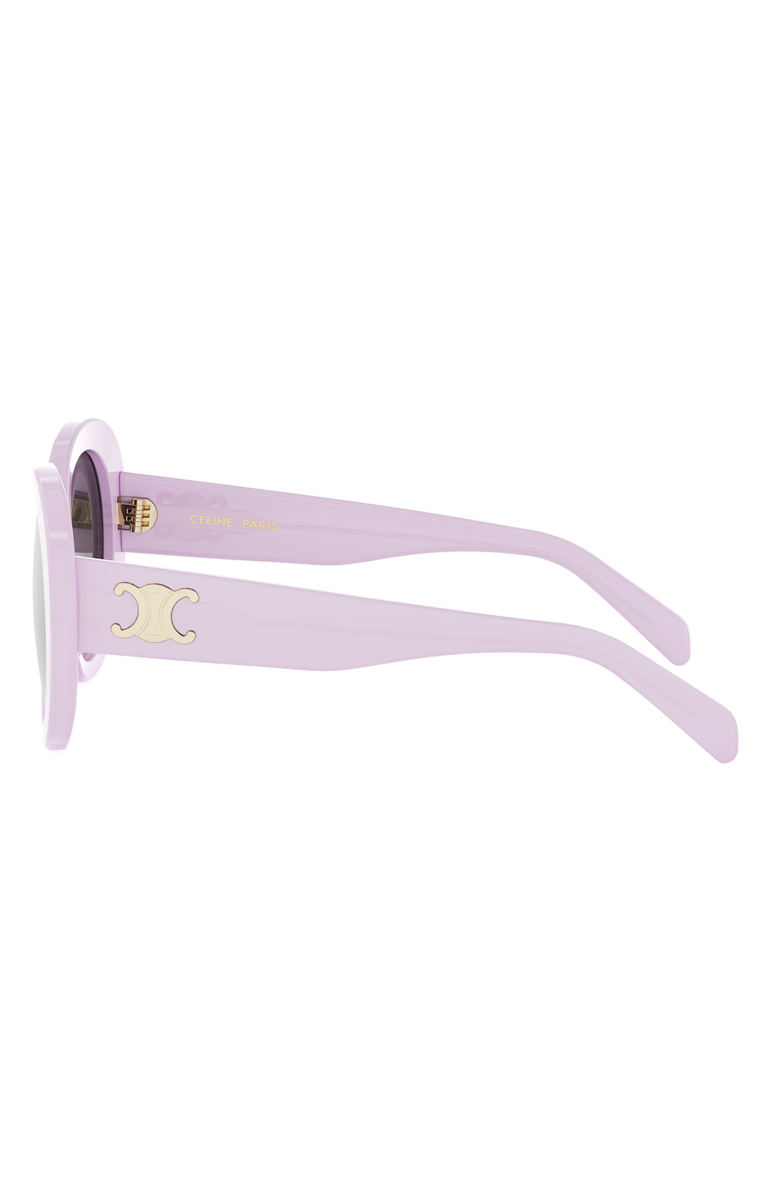 CELINE Triomphe 55mm Gradient Butterfly Sunglasses in Shiny Lilac /Gradient Brown at Nordstrom - 8