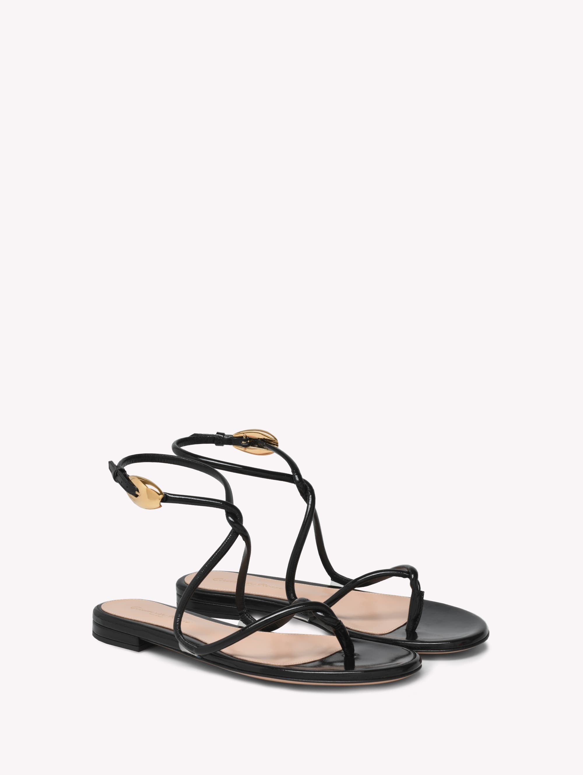 Gianvito Rossi Black Mamba Flat Sandals at Nordstrom - 2