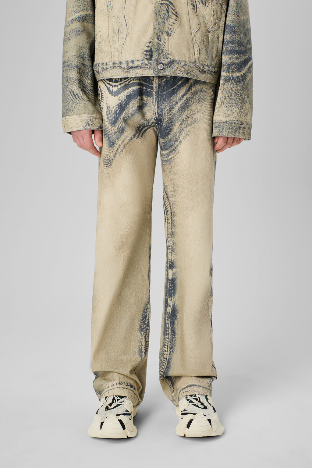 Sand-black Denim Jeans - 5