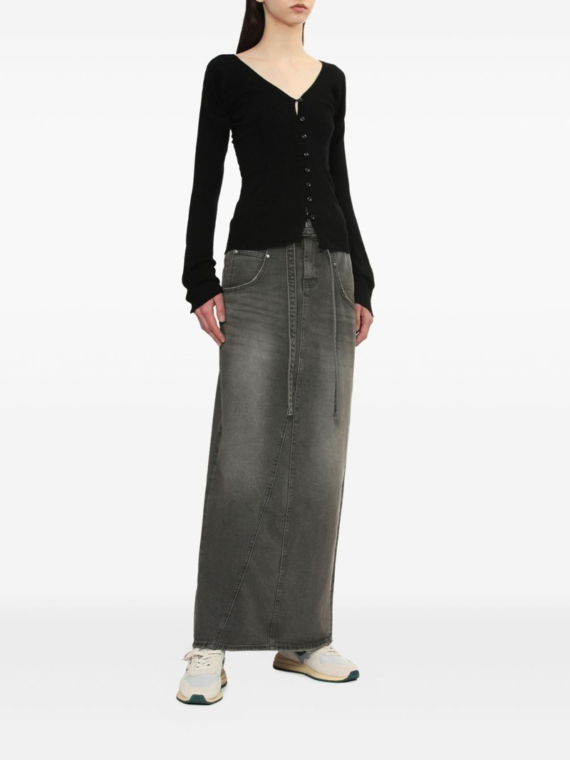 LOW CLASSIC belted denim skirt outlook