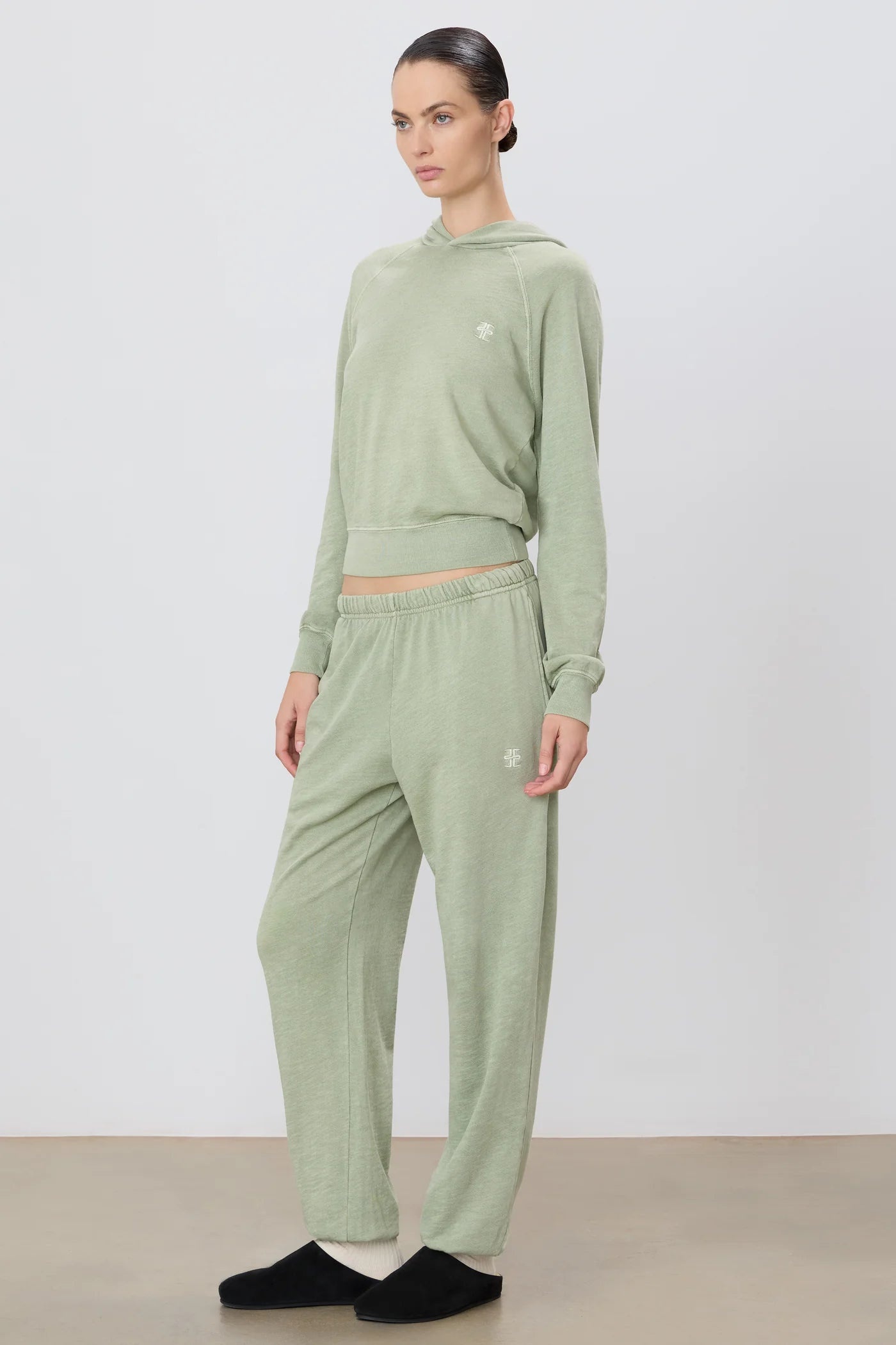 Boyfriend Pocket Sweatpants Sage - 3