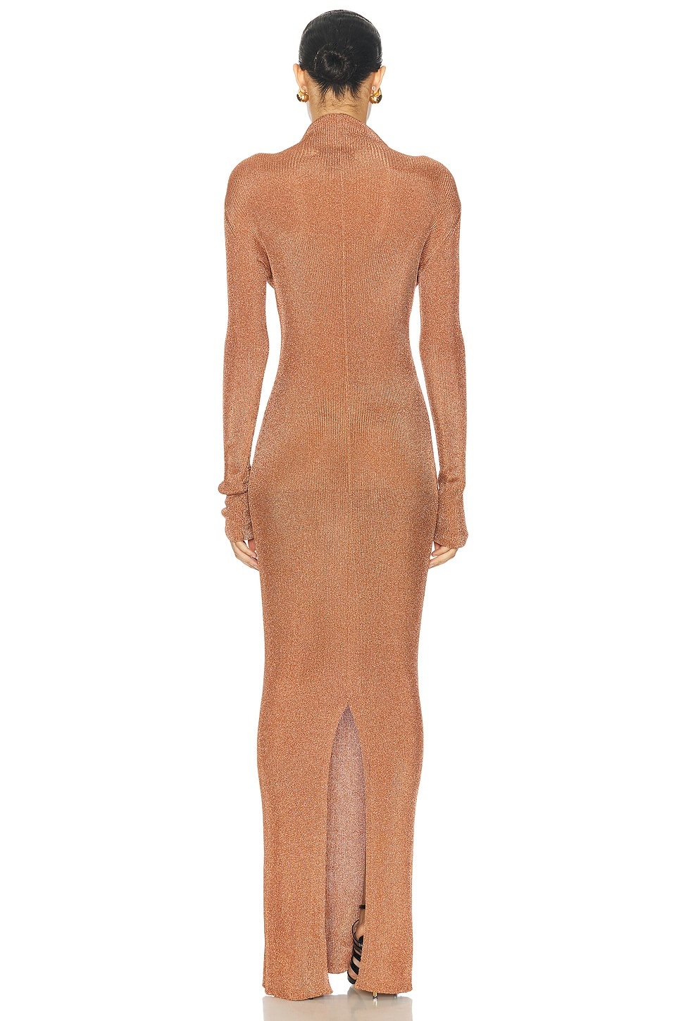 Long Sleeve Mock Neck Gown - 3