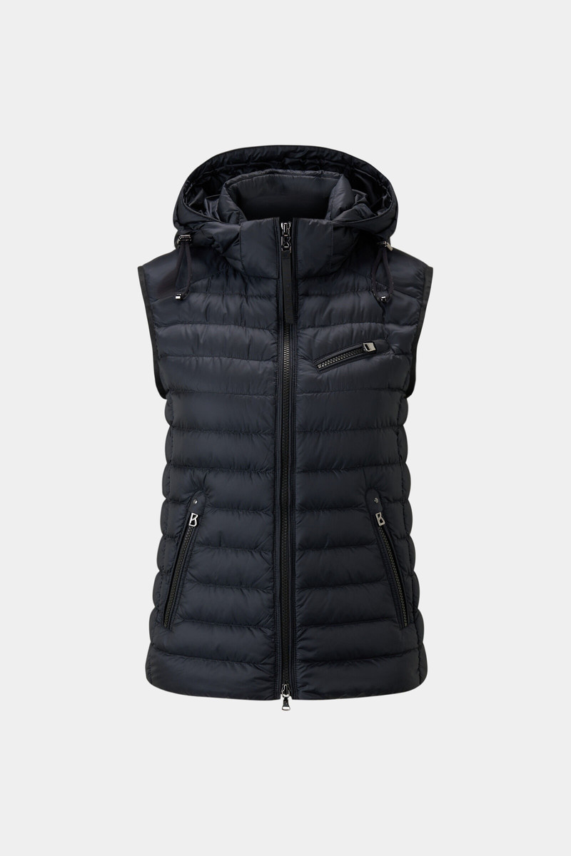 Florisa lightweight down vest in Black 1