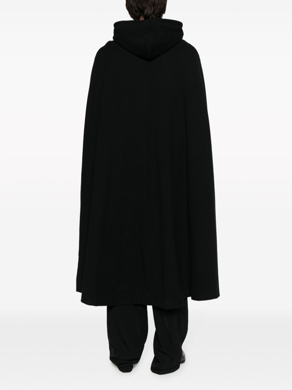 asymmetric cotton cape - 4