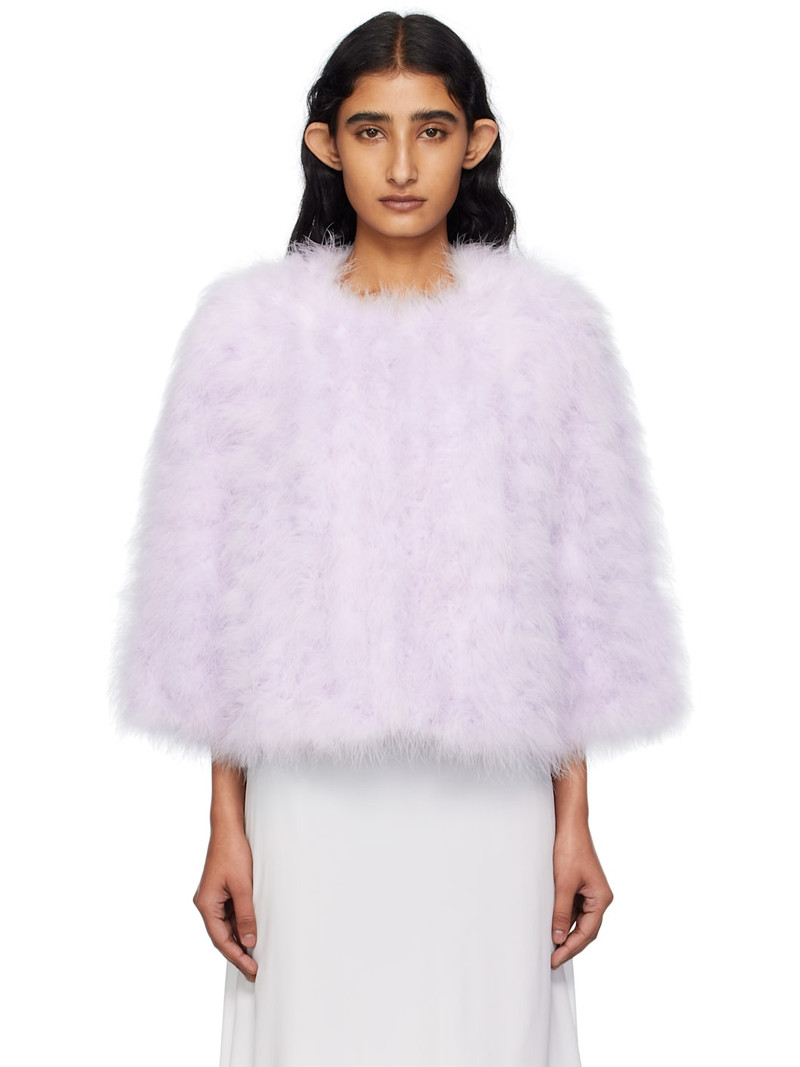 Pink Short Feather Jacket 1
