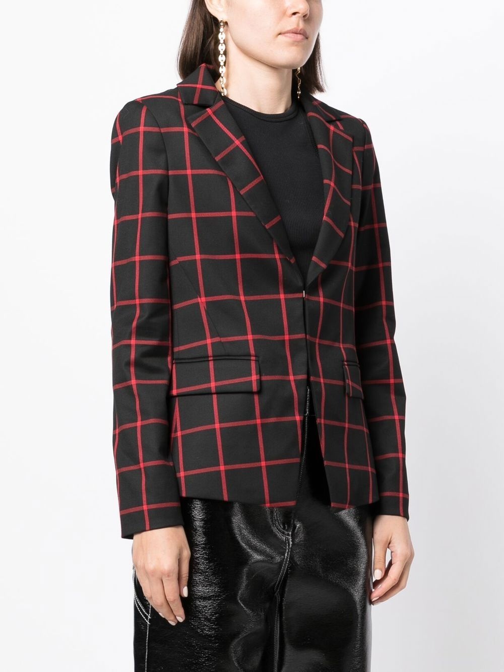 Mya grid-print blazer - 3