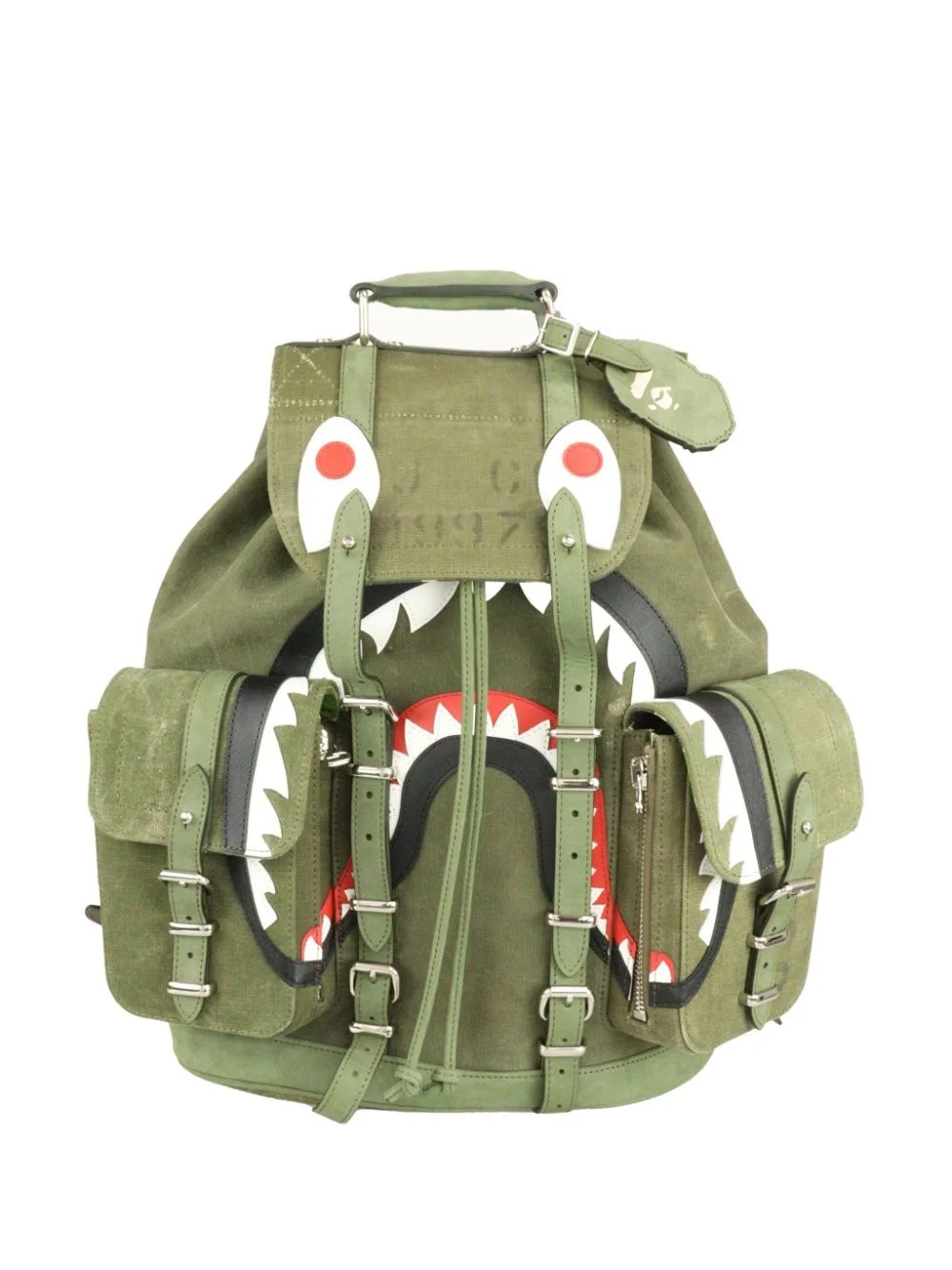 x A BATHING APE® buckled canvas backpack - 1