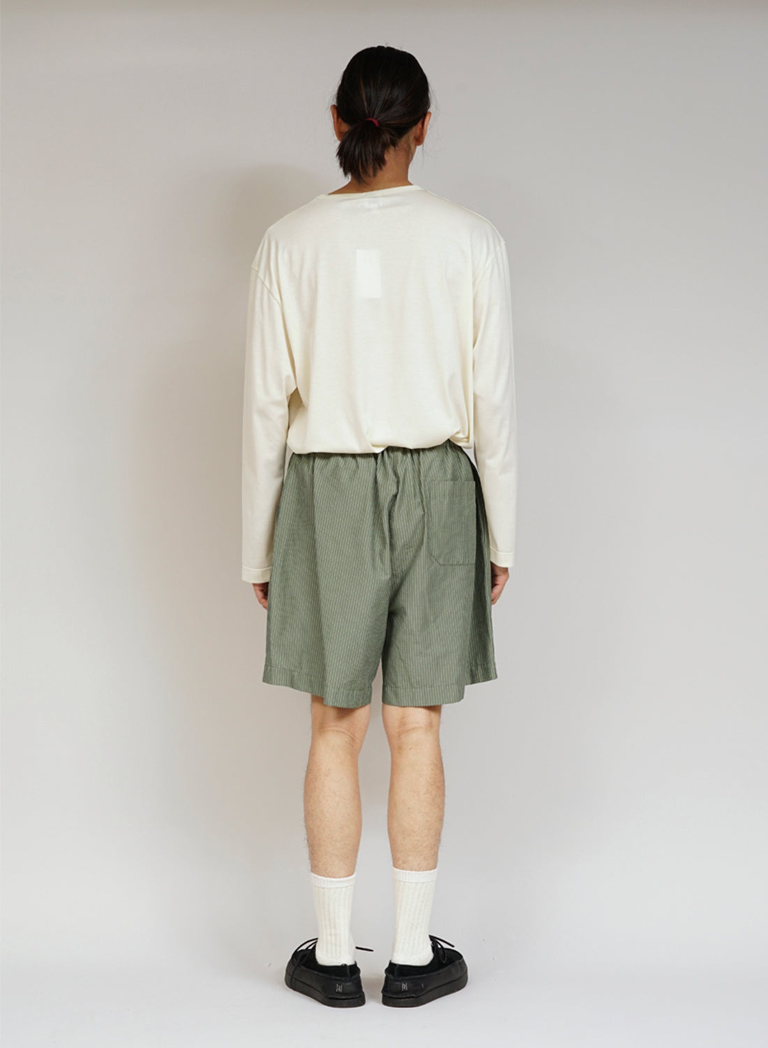 Nigel Cabourn x Sunspel Ripstop Army Short in Army Green - 4