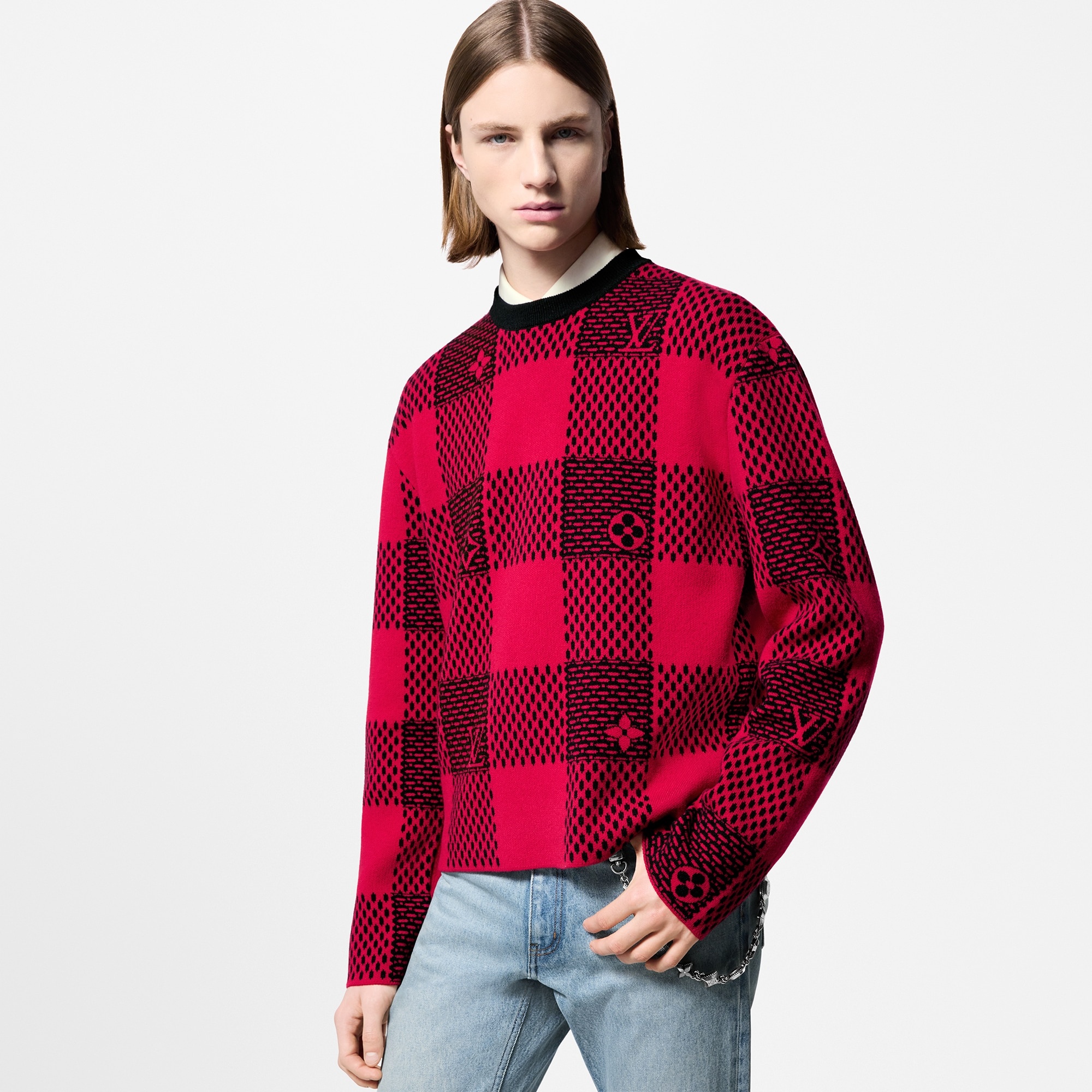Damier Wool Crewneck - 2
