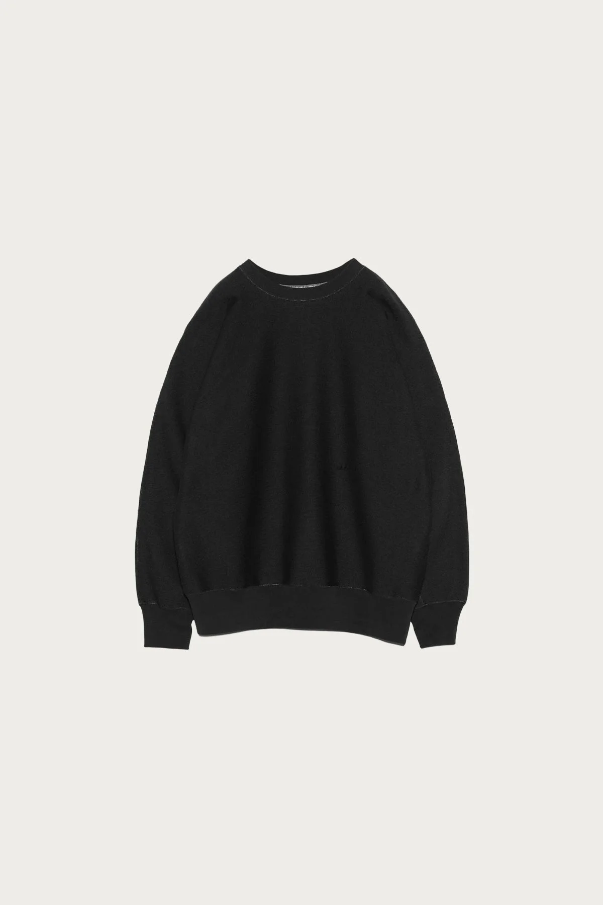 Crew Neck Sweat Shirt - Black - 1