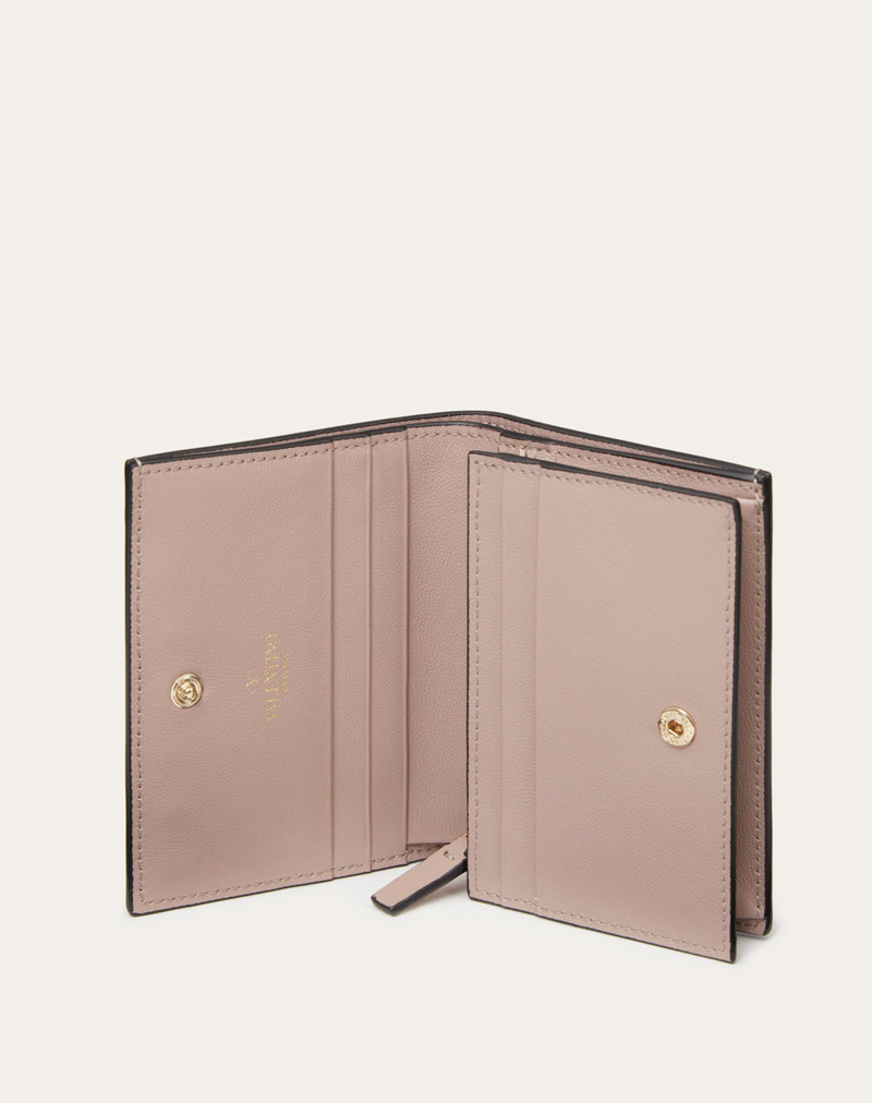 SMALL ROCKSTUD CALFSKIN WALLET 5