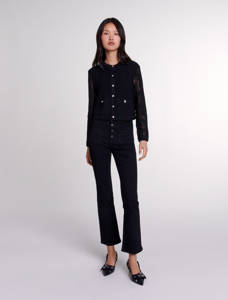 maje Crochet cardigan outlook