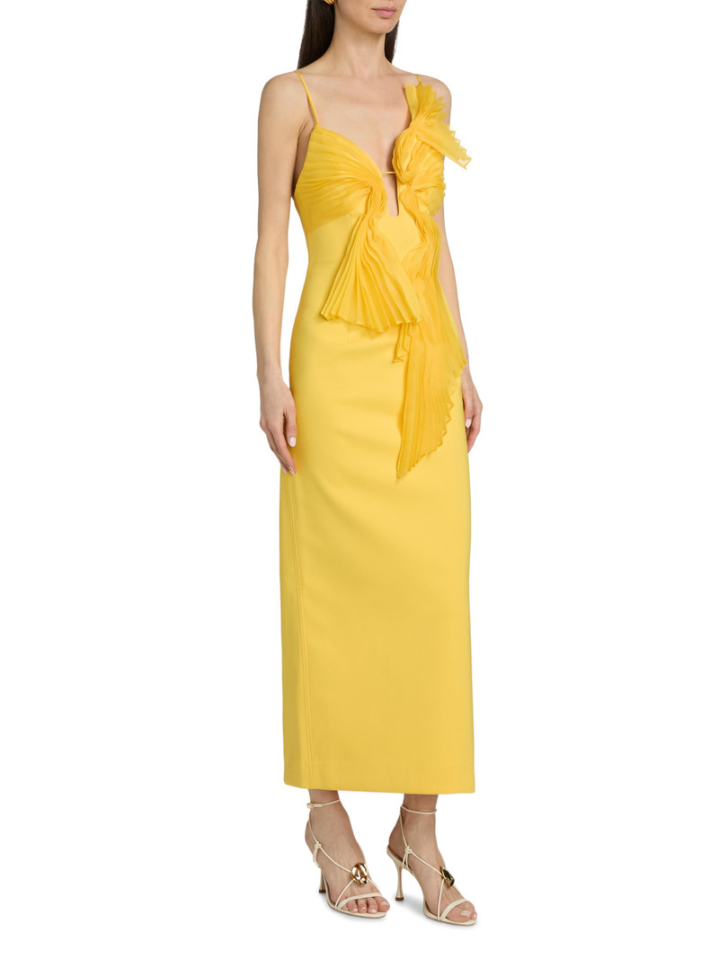 Women's Ellicombe Organza Pleat Midi-Dress - Daffodil 4