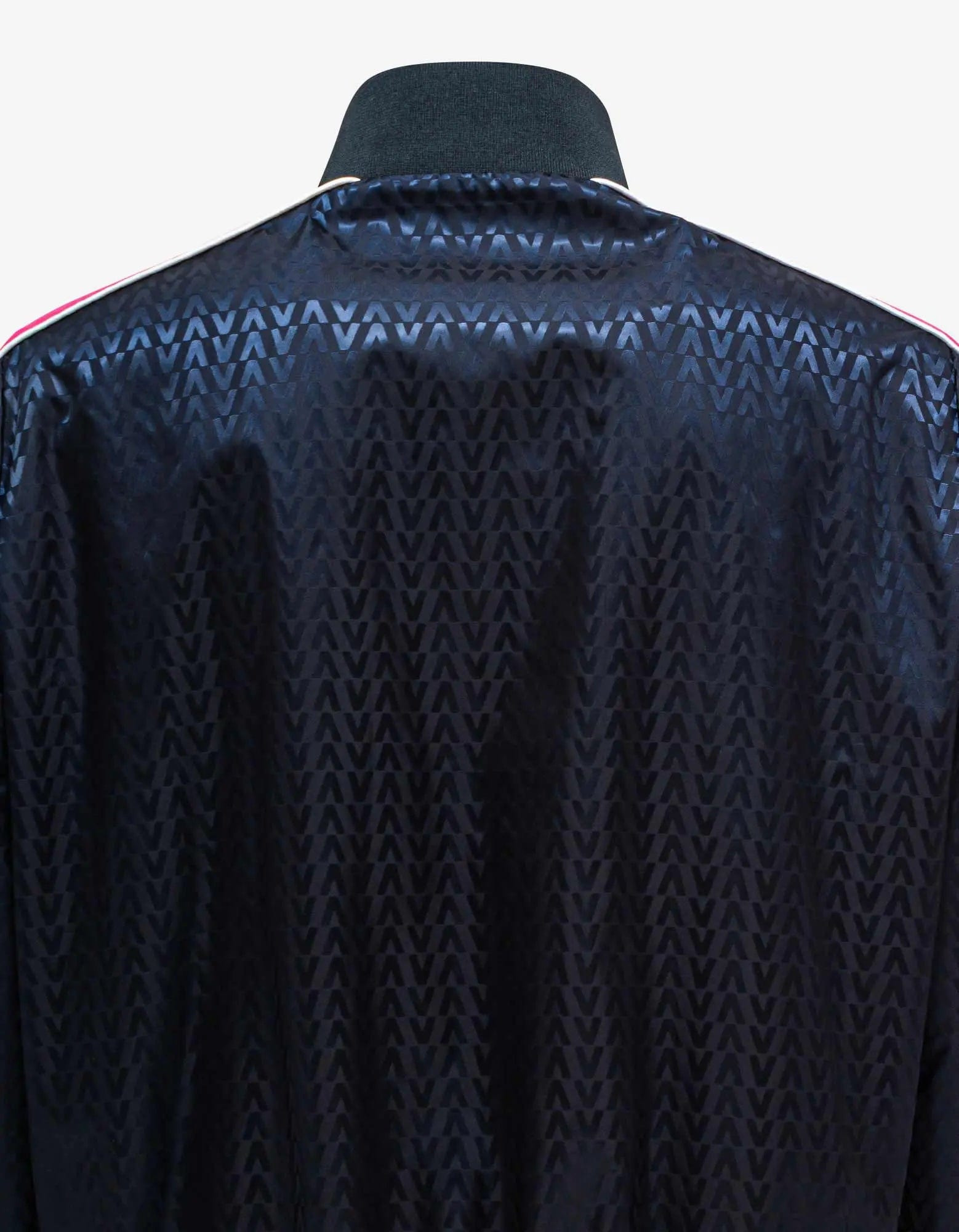 Valentino Navy Blue Optical Logo Jacquard Track Jacket - 5