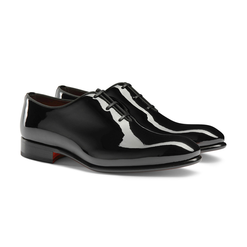 Men's black patent leather Oxford shoe - 1