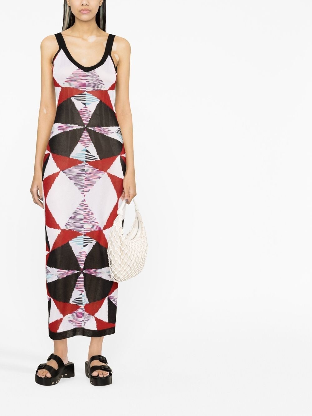intarsia-knit maxi dress - 2