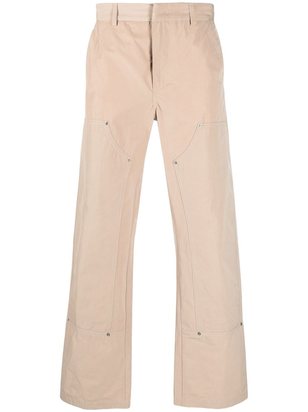 rivet-detail wide leg trousers - 1