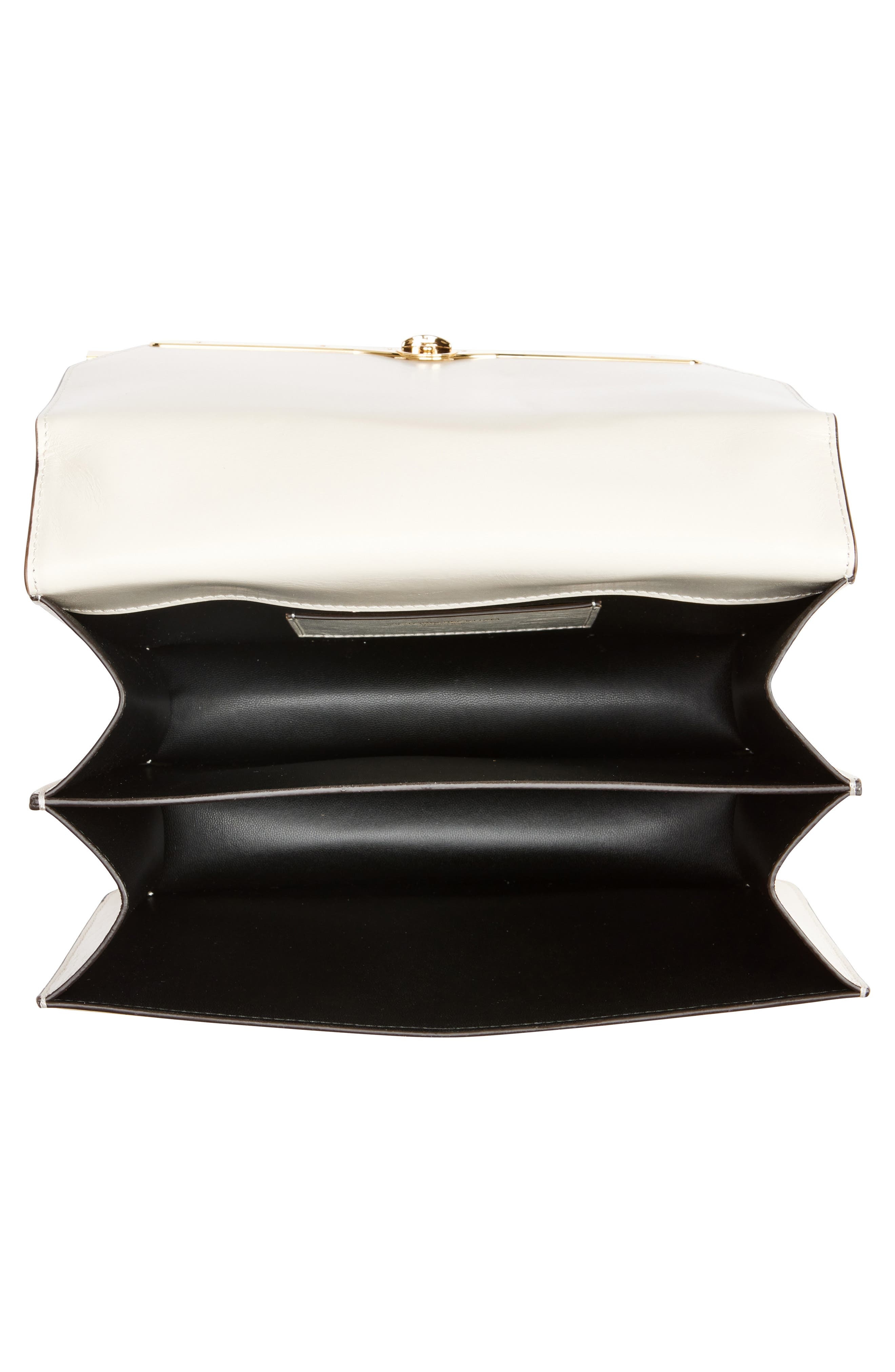 Victoria Beckham 202 Distressed Leather Shoulder Bag in Ivory at Nordstrom - 5
