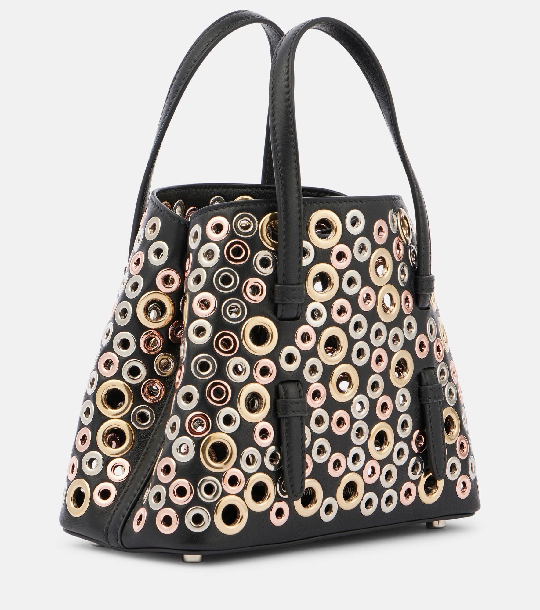 Mina 20 embellished leather tote bag - 4