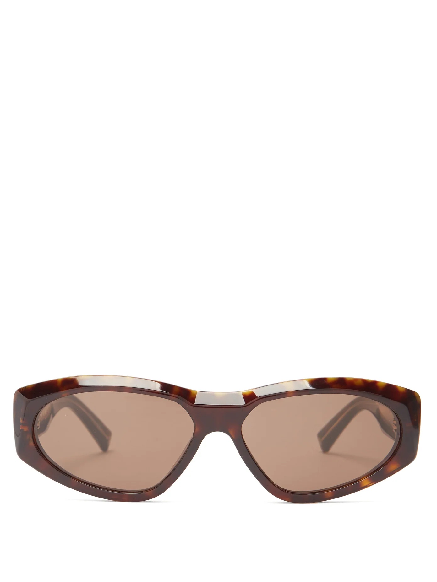 Wide-arm tortoiseshell acetate sunglasses - 1