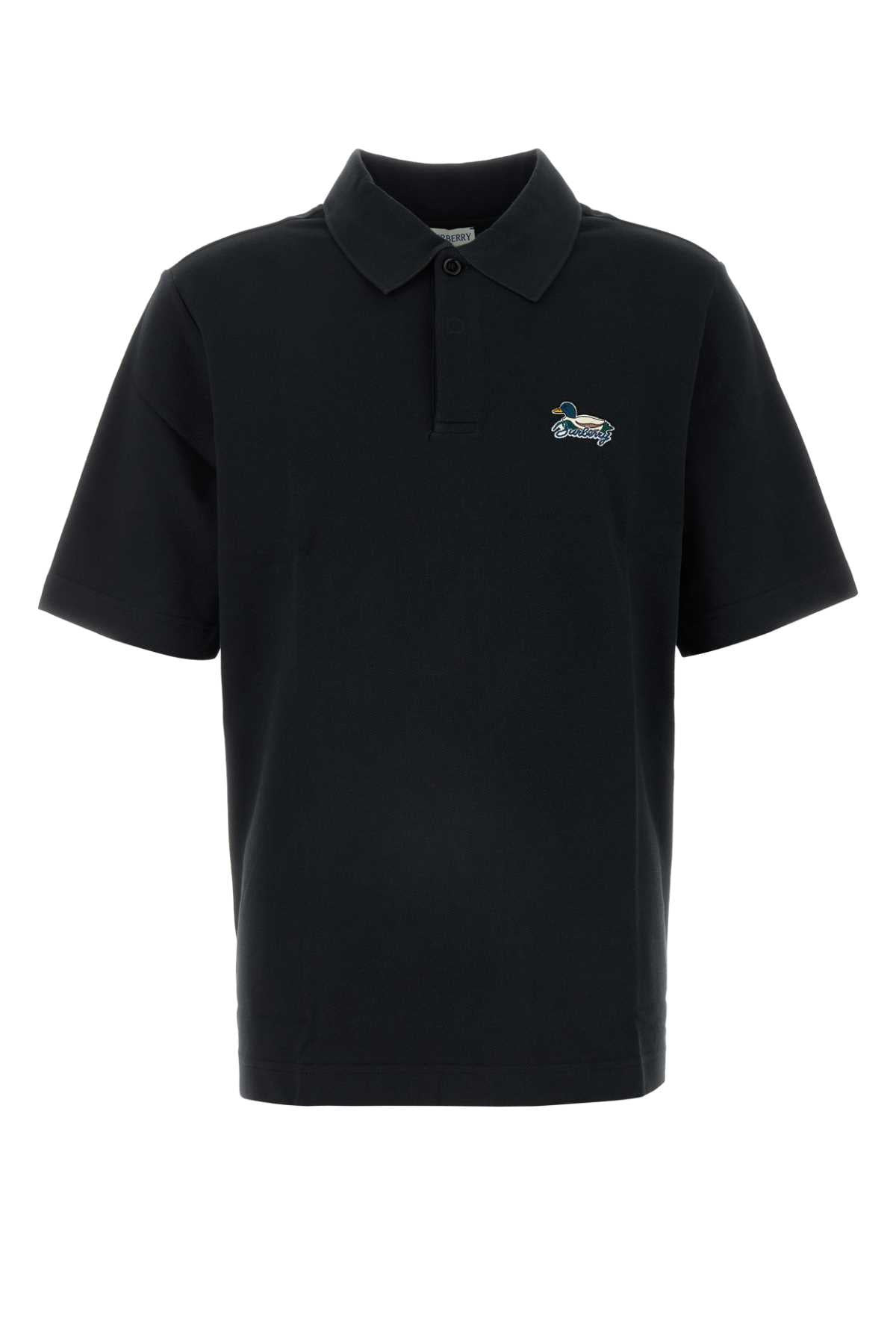 Burberry Men Slate Piquet Polo Shirt - 1