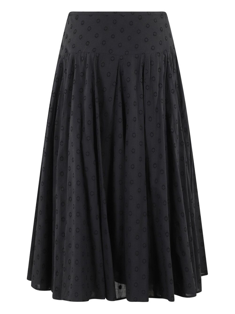 ULLA JOHNSON Luisa dotted midi skirt outlook