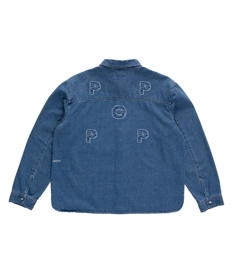 Applique Logo Denim Shirt - 2
