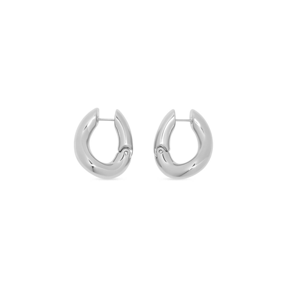Women's Loop Earrings in Silver - 2
