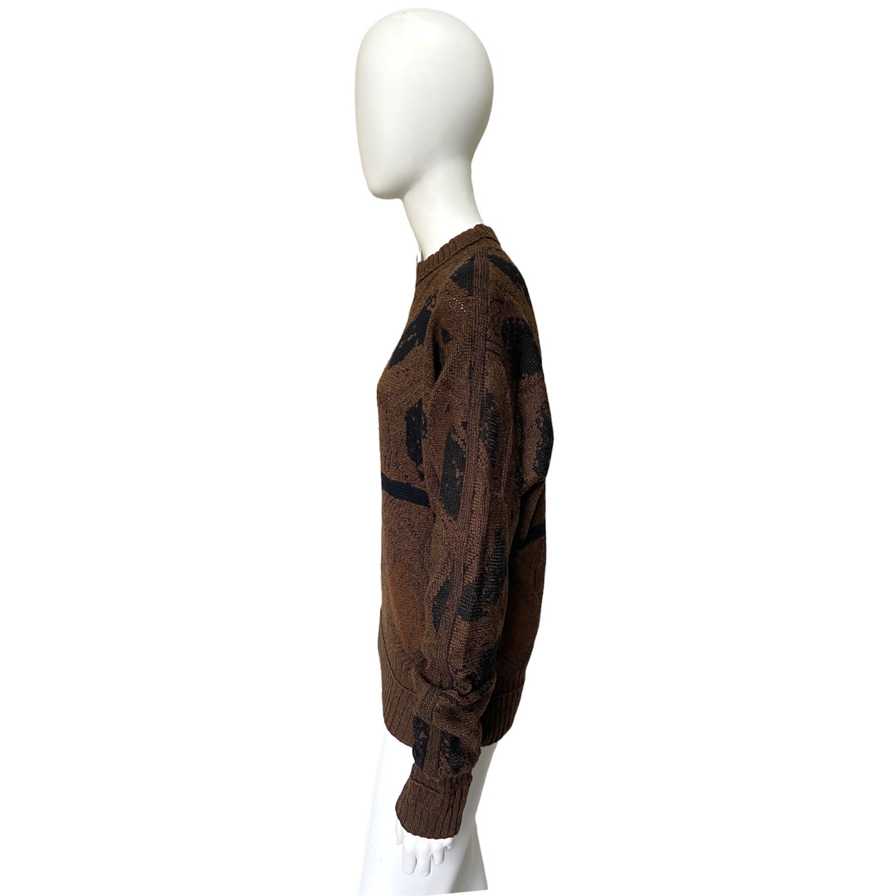 Gianni Versace 1982fw grungy brown knit sweater 40 - 2