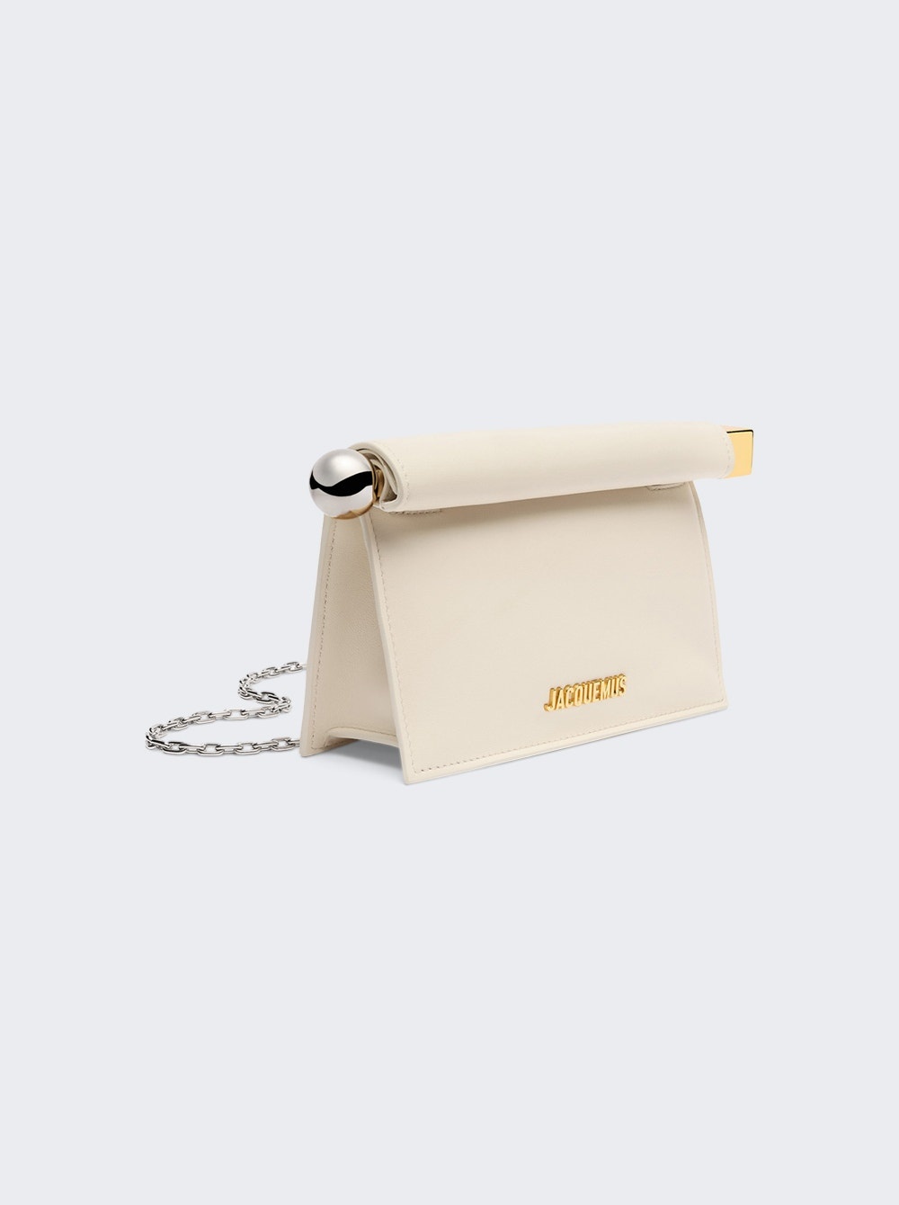 The Small Rond Carré Clutch Light Ivory - 2