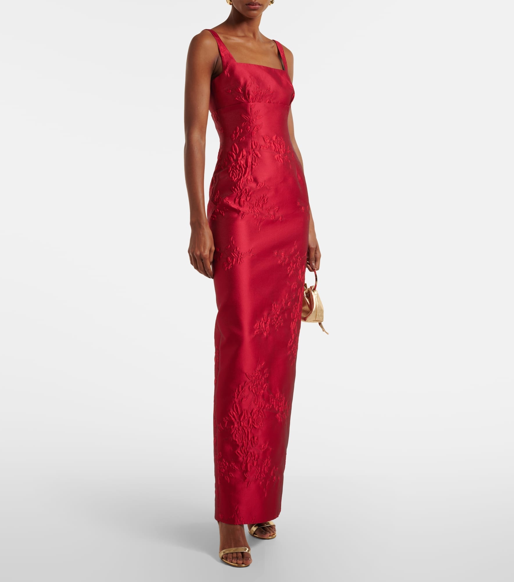 Micheline floral jacquard gown - 2