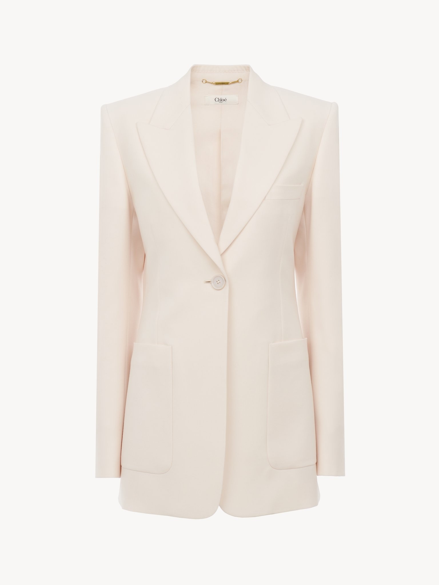 SINGLE-BREASTED TAILORED JACKET IN WOOL GABARDINE - 2