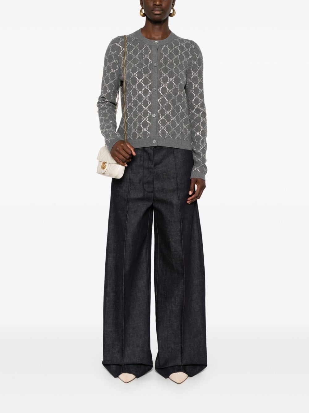 GG crystal-embellished cardigan - 2