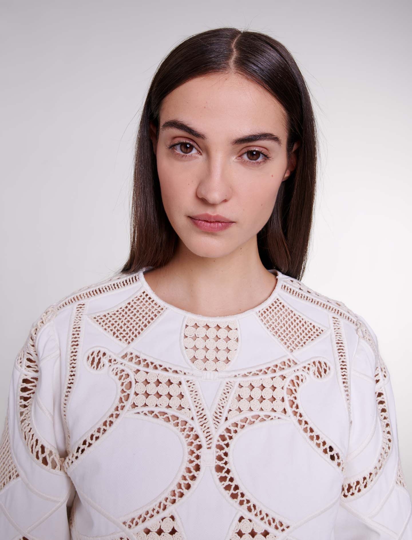 Openwork cotton crop top - 6