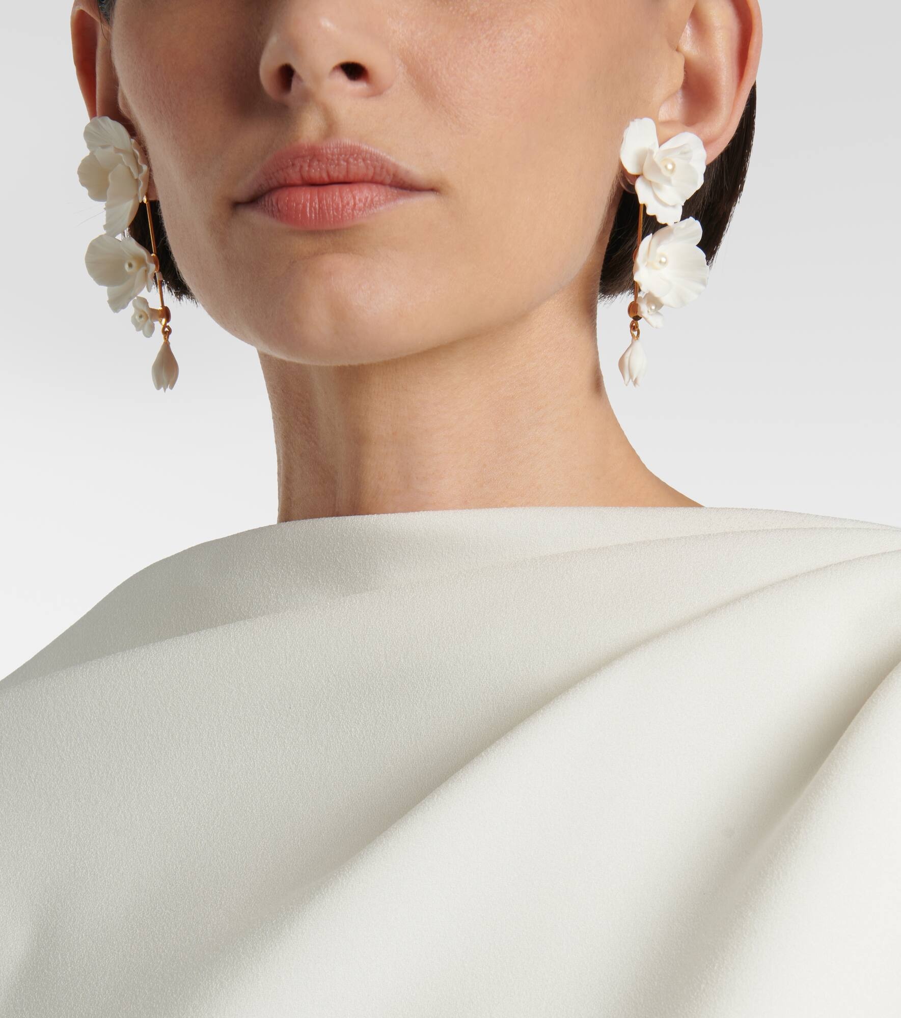 Mariam floral drop earrings - 6
