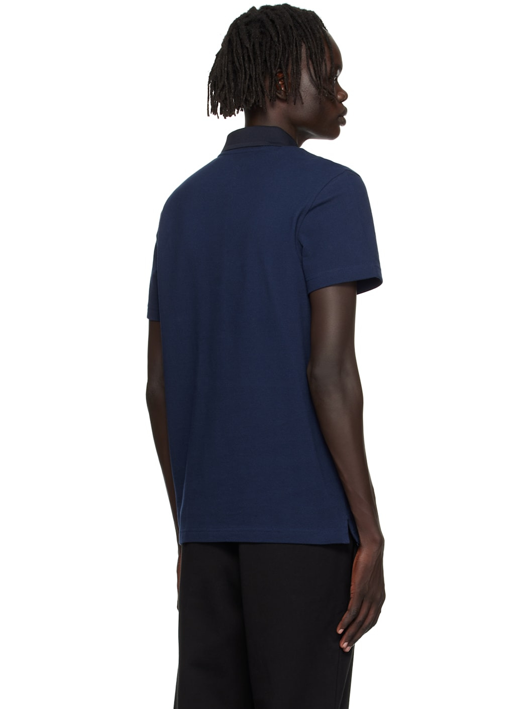 Navy Regular Fit Piqué Polo - 3