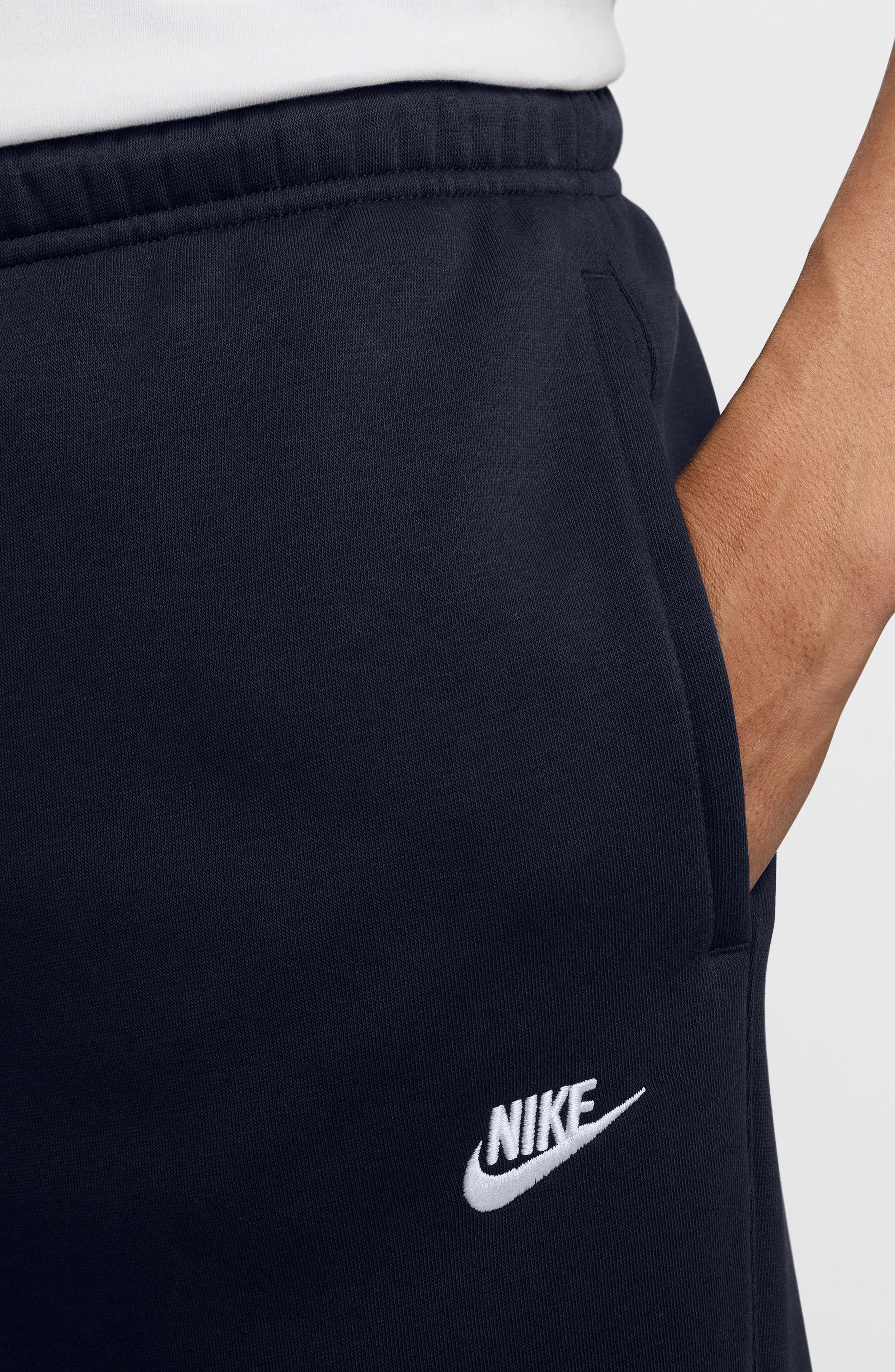 Nike Club Fleece Joggers in Black/White at Nordstrom - 3