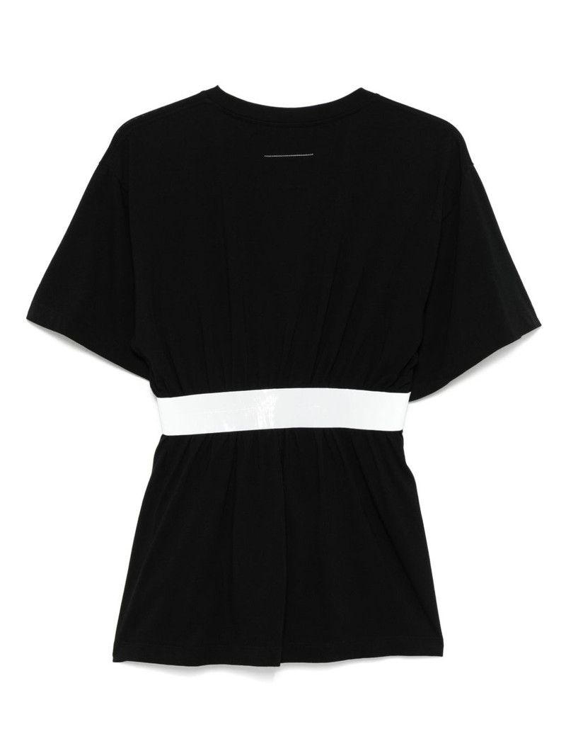 MM6 Maison Margiela tape-embellished T-shirt outlook