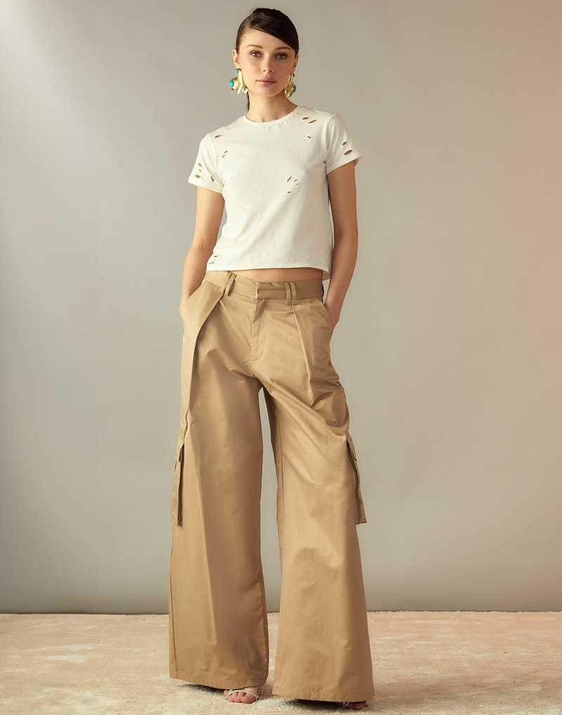 CYNTHIA ROWLEY Marbella Cotton Cargo Pant outlook
