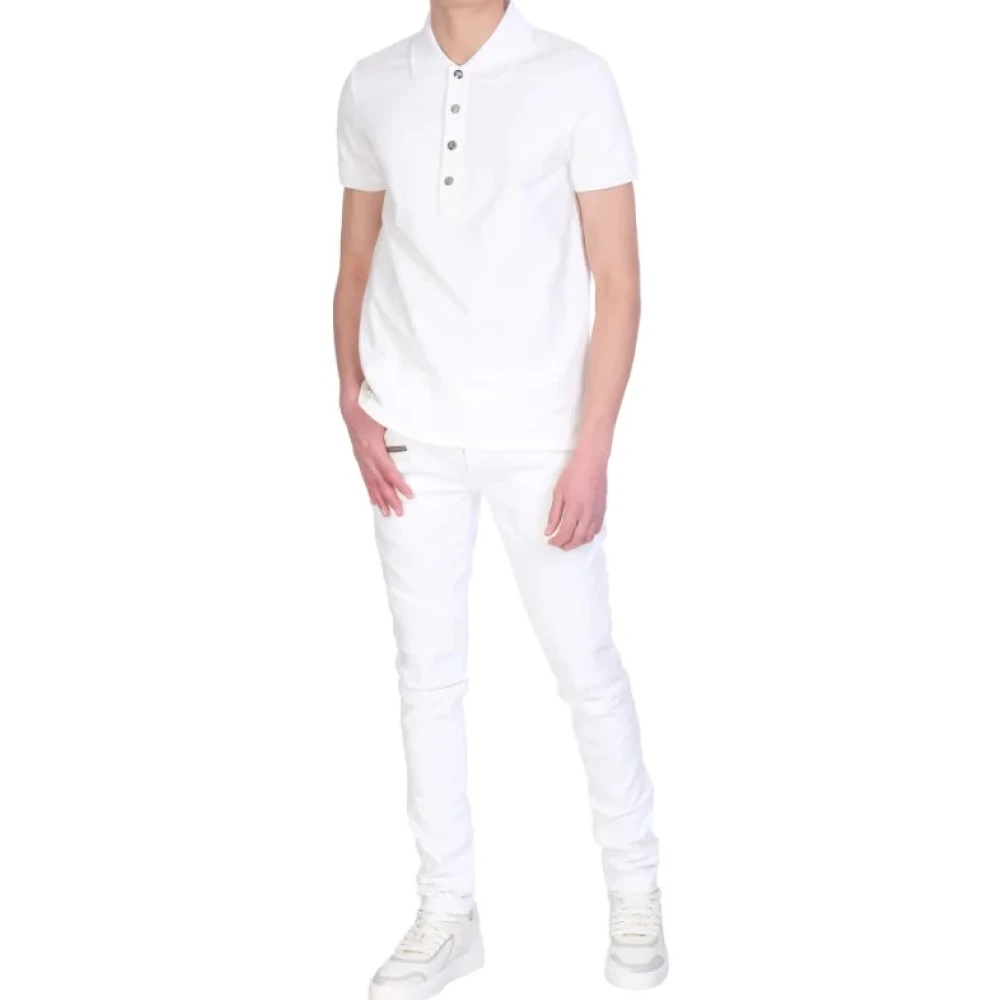 SLIM FIT WHITE JEANS - 4