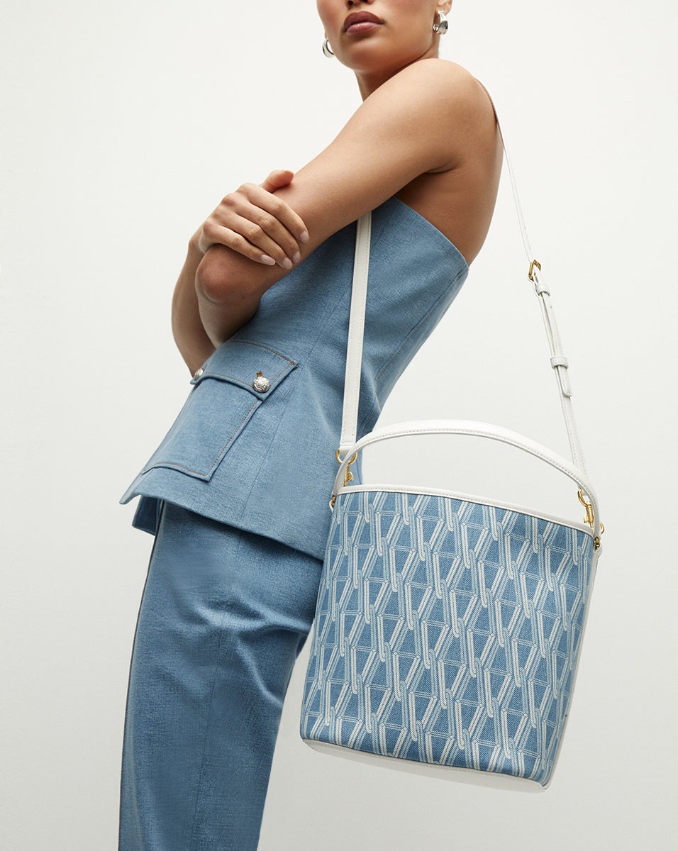 LARGE V-LINK BUCKET BAG - 6